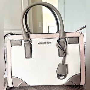 Micheal Kors Pink & Cream Square Medium Purse